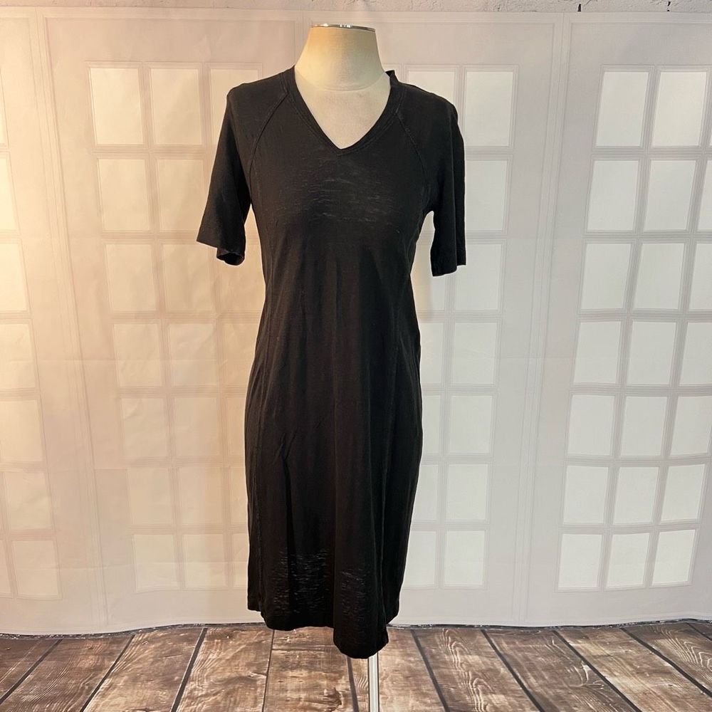 🔥🔥5 for $25🔥🔥Eileen Fisher lightweight black short sleeve midi t-shirt dress
